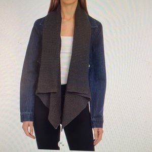 Bagatelle Collection Denim Jacket w/Draped Collar